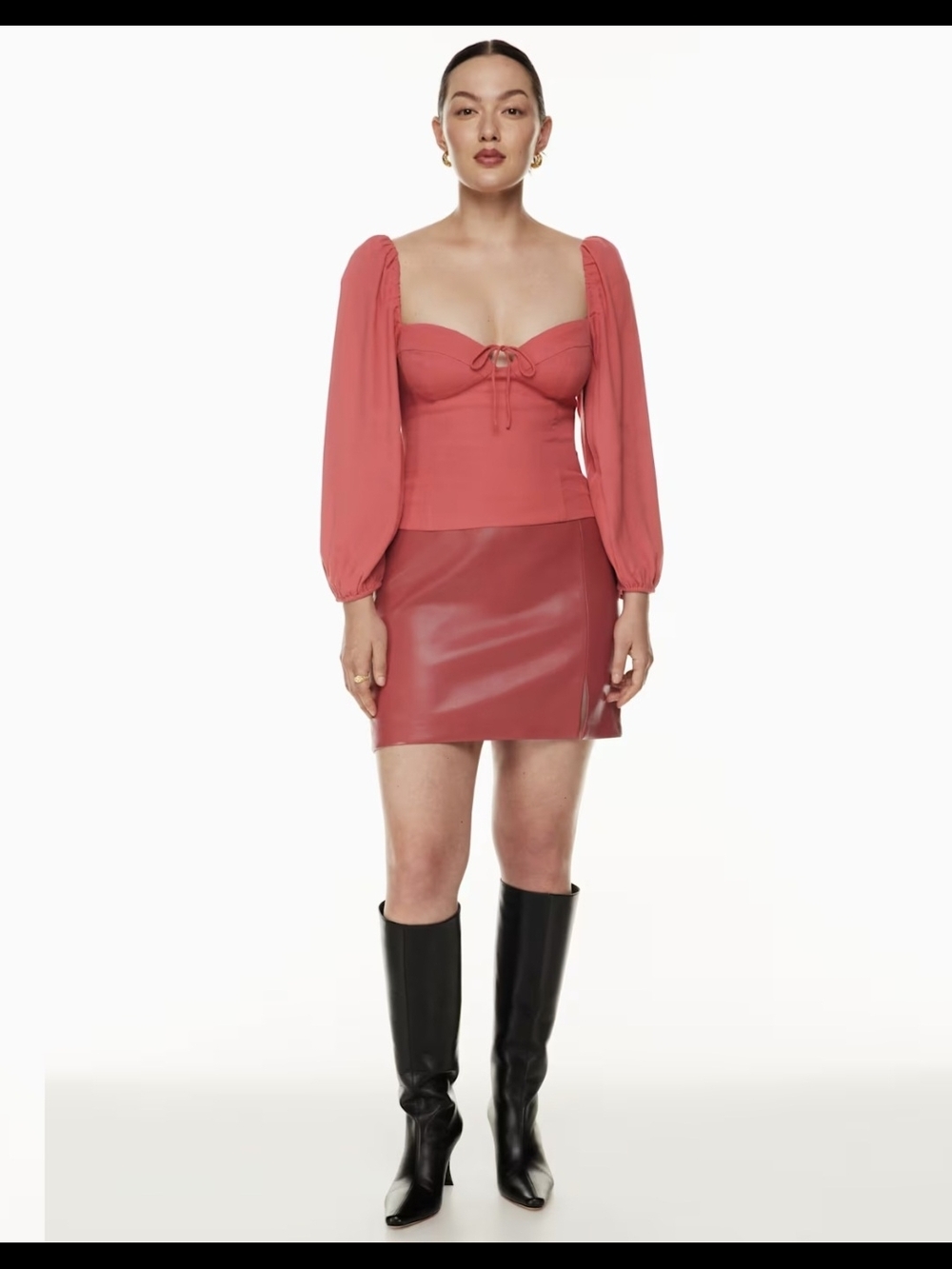 NWT ARITZIA Wilfred Novella Puff-sleeve Sweetheart Blouse - Picture 2 of 8